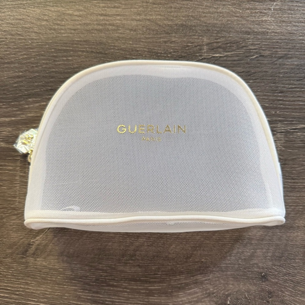 Guerlain White Mesh Cosmetic Bag